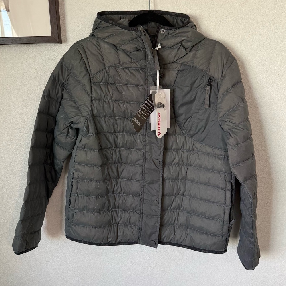 NWT Alphatauri Primaloft Gray Puffer Jacket Women’s Size: Large